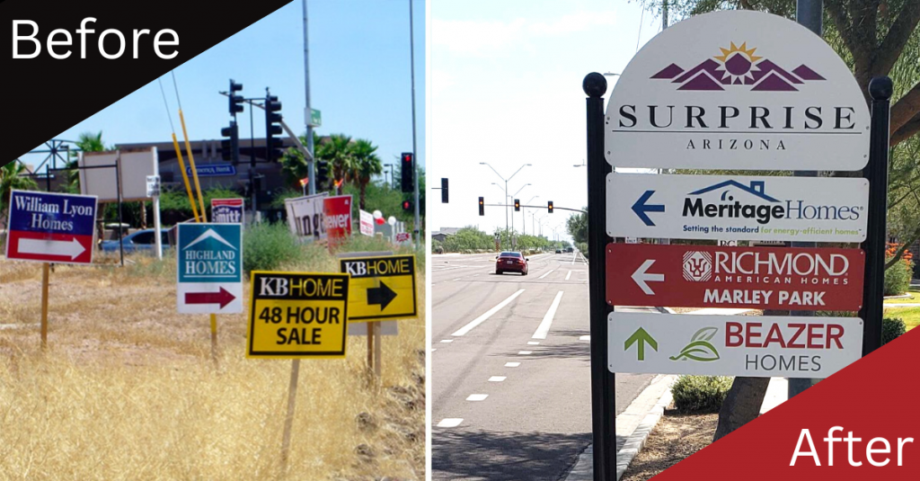 home builder sign plaza in arizona