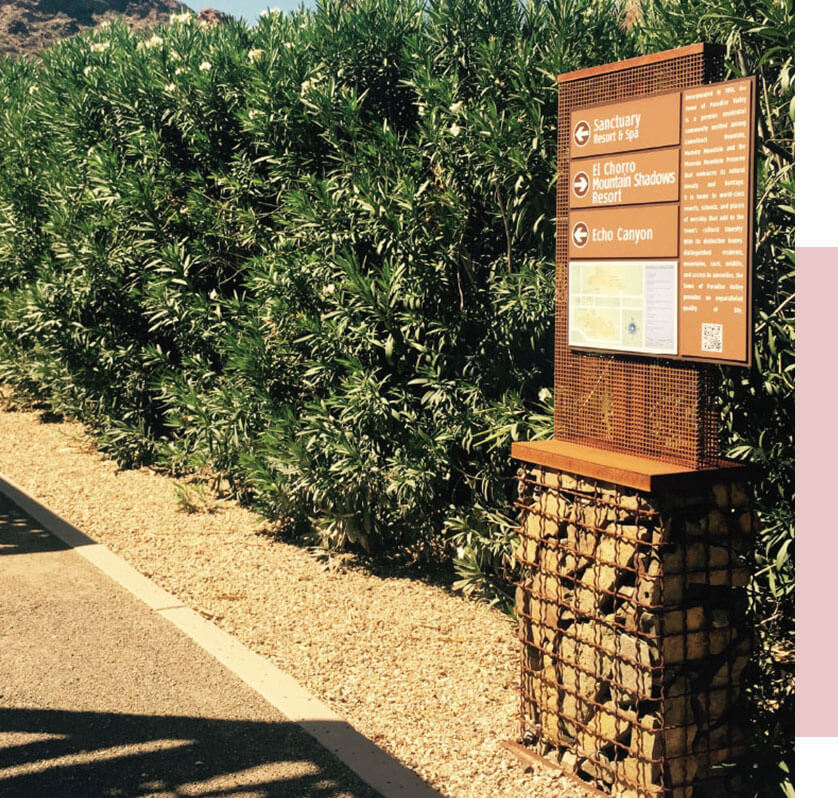 city wayfinding sign in arizona