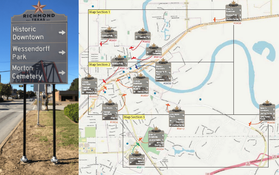 Richmond wayfinding signage map